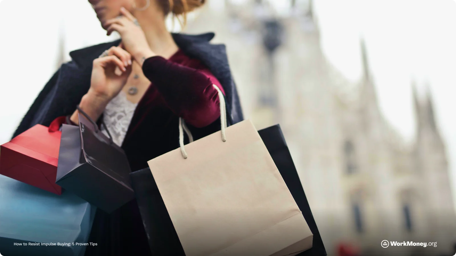 Woman shopping carrying shopping bags