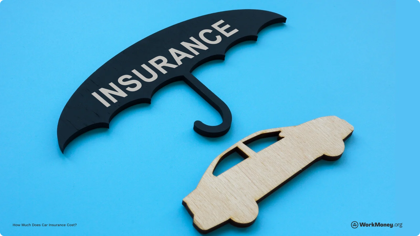 Image of an insurance umbrella over a car