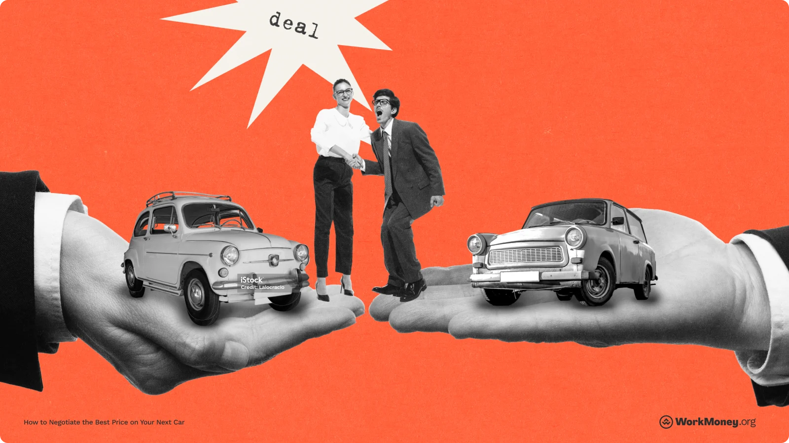 Car salesman talking to a buyer