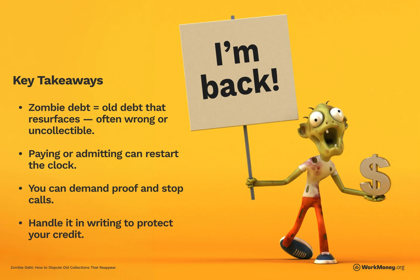 Key takeaways from dealing with zombie debt. 