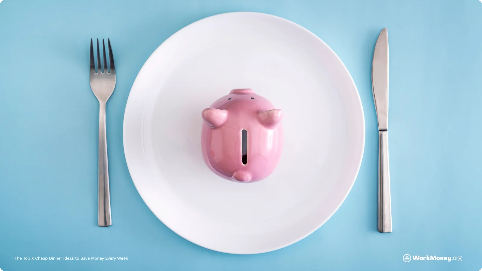 Piggy bank sitting on a plate