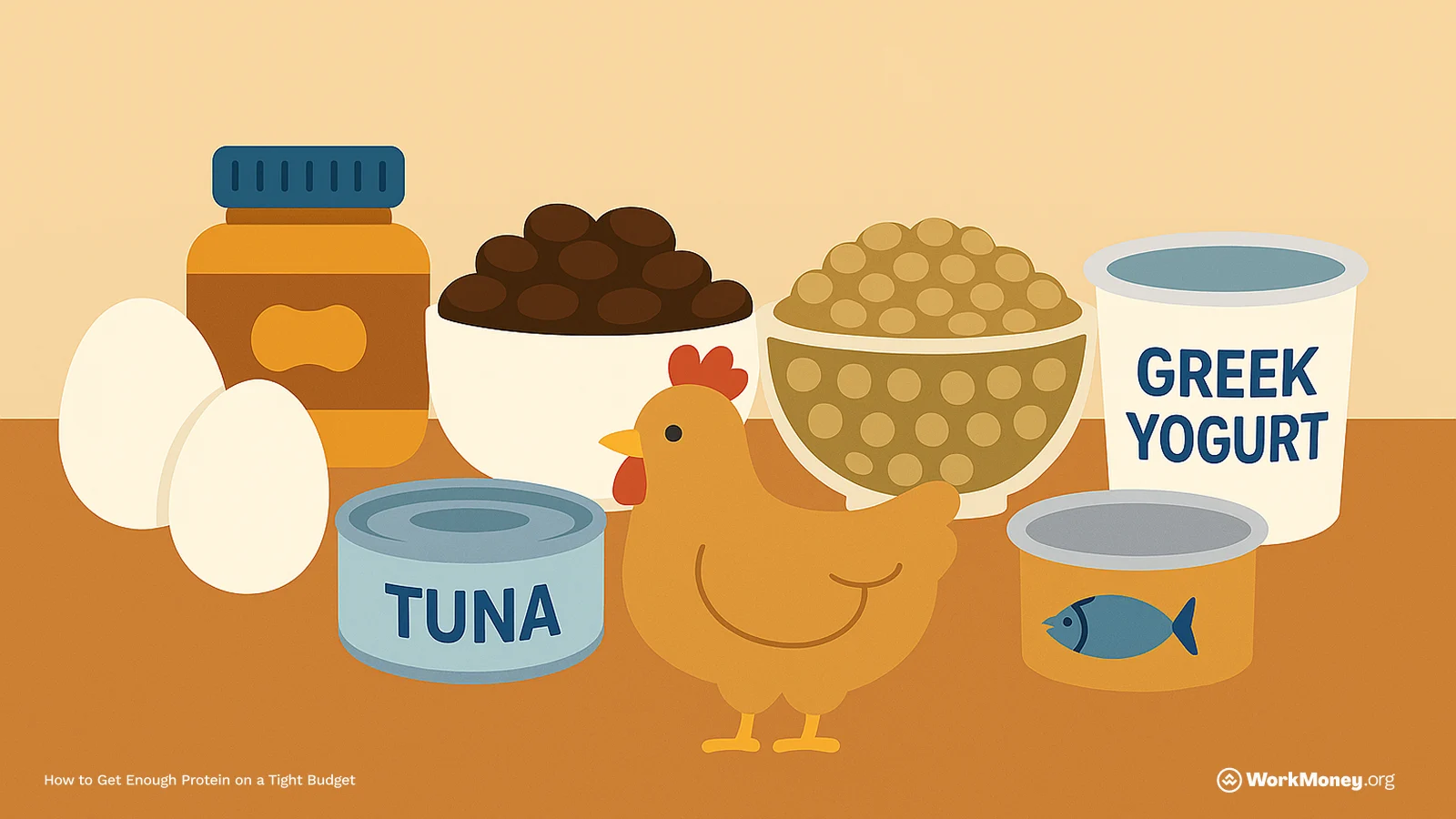 Protein food types displayed
