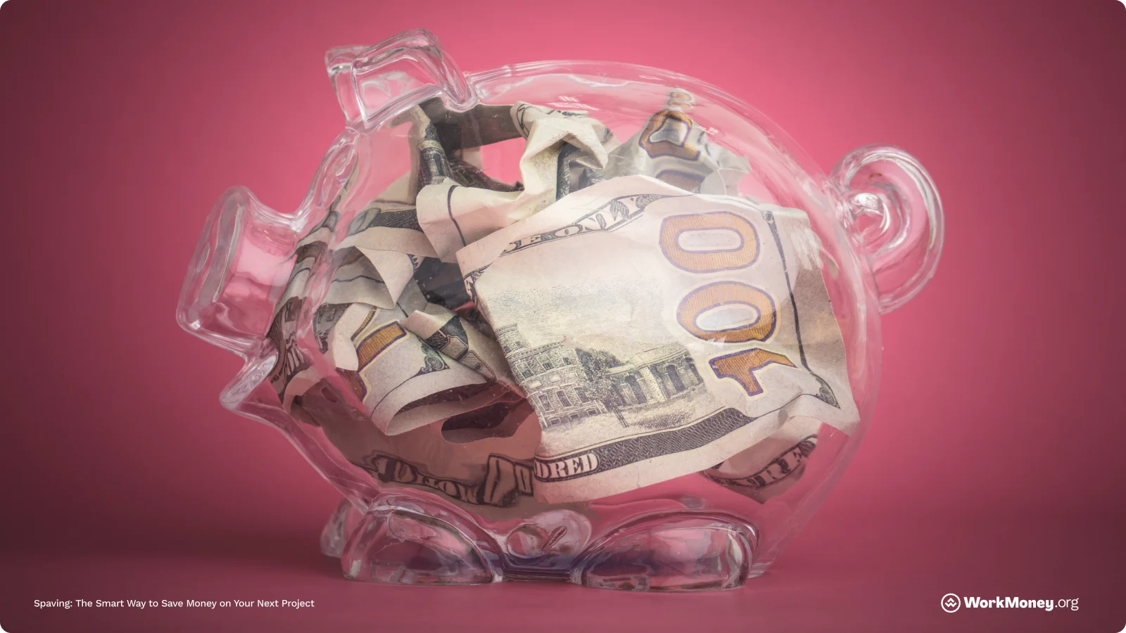 Piggy Bank full of bills