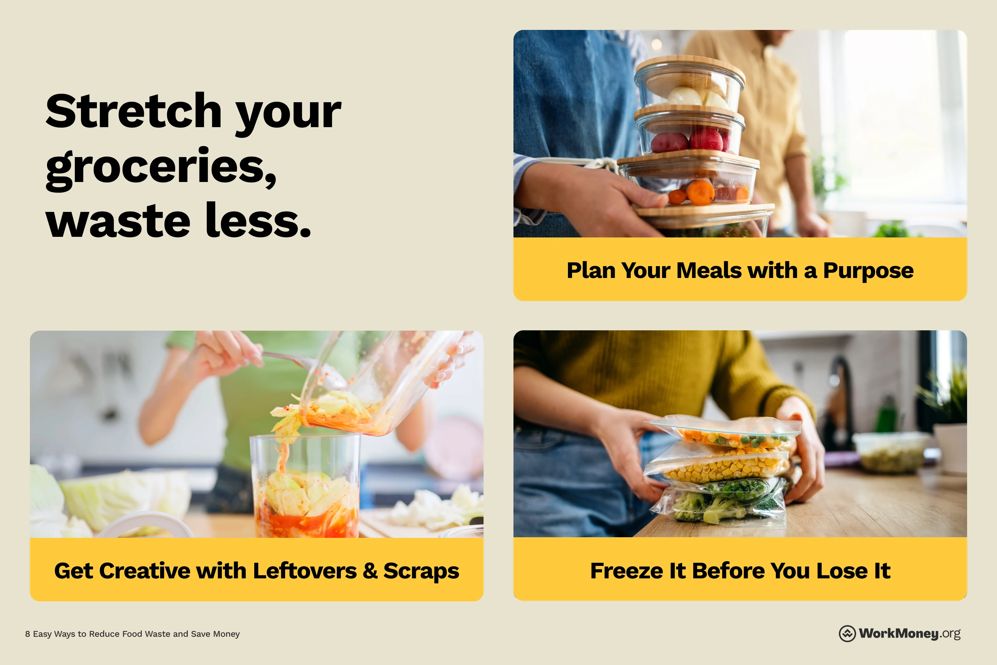 Lists ways to reduce waste