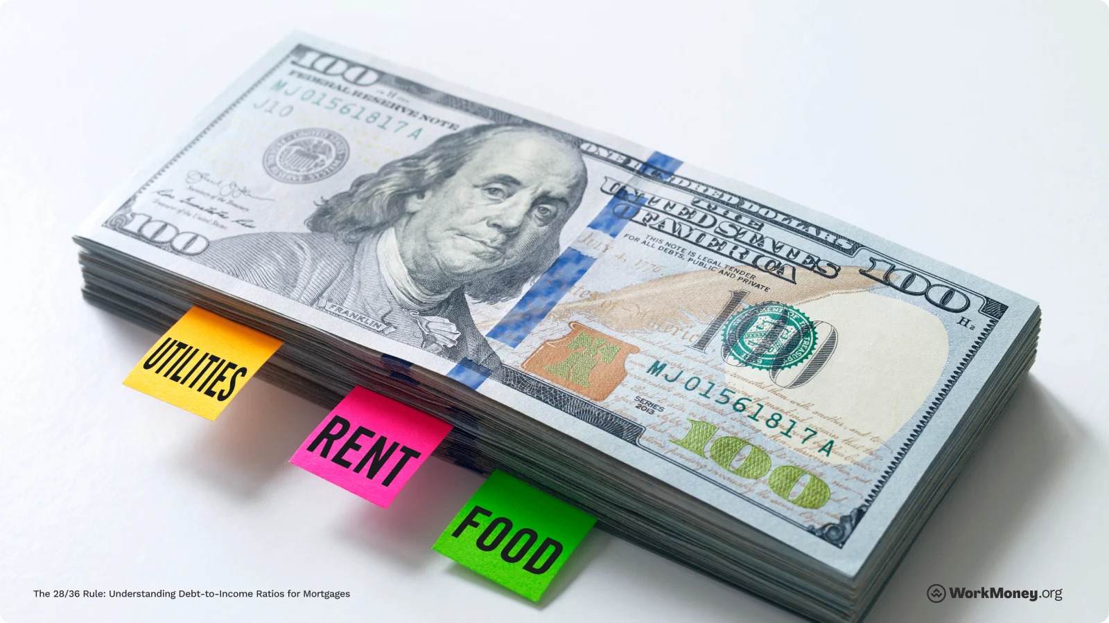 Dollars labeled for expenses