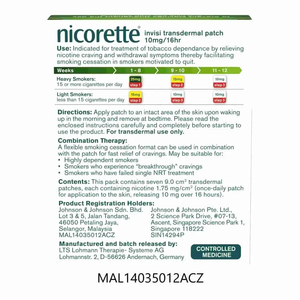 Tampalan NICORETTE® Invisi Transdermal image 6