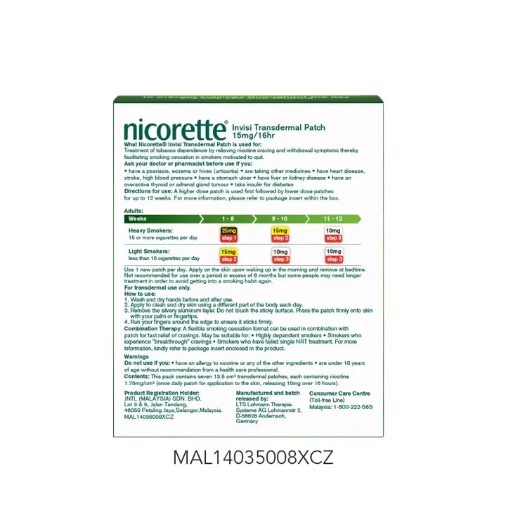 Tampalan NICORETTE® Invisi Transdermal image 4