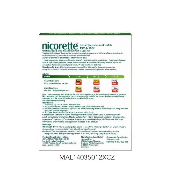 Tampalan NICORETTE® Invisi Transdermal image 6