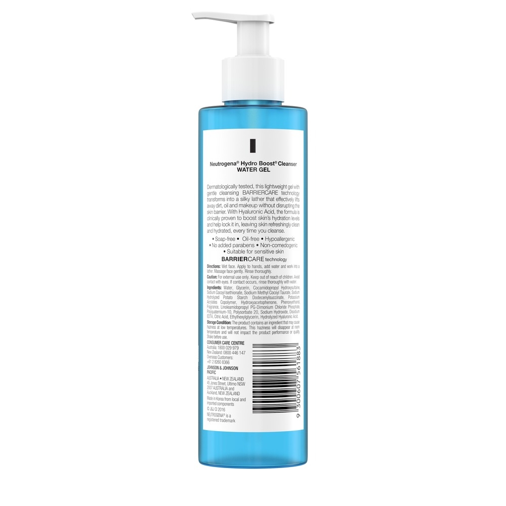 Neutrogena® Hydro Boost® Water Gel Cleanser 145ml image 2