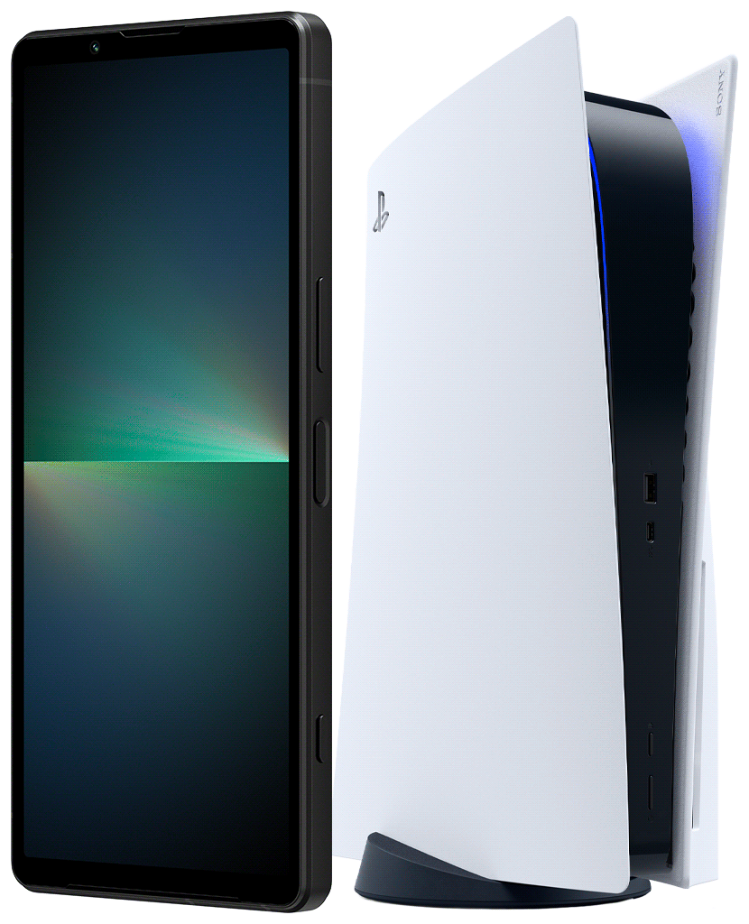 Sony Xperia 5 V med PS5