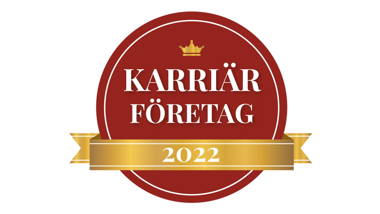 Karriär Företag 2022 emblem i rött och guld