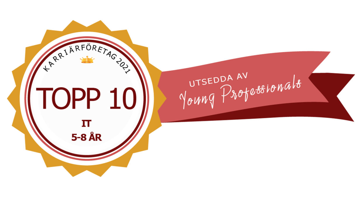 Karriärföretag 2021 har utsett Tre till "Topp 10 - bästa företaget" - utsedda av Young Professionals 