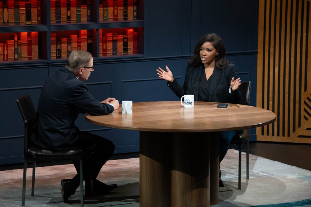 Evan Smith interviews US representative Jasmine Crockett in the Overheard studios