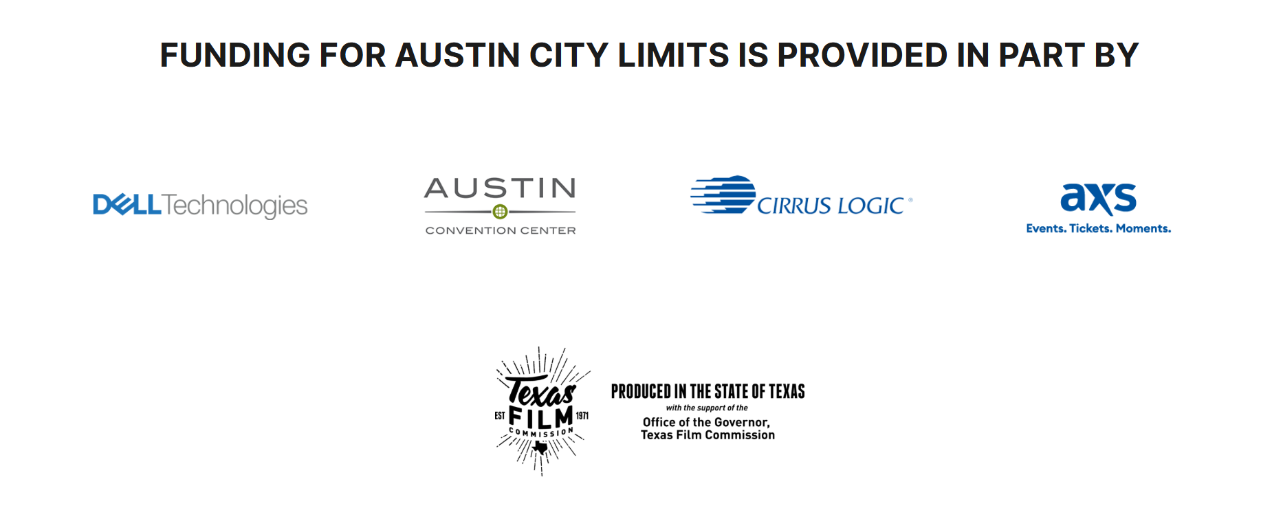 Funding for Austin City Limits is provided in part by: Dell Technologies, Austin Convention Center, AXS, and Cirrus Logic.