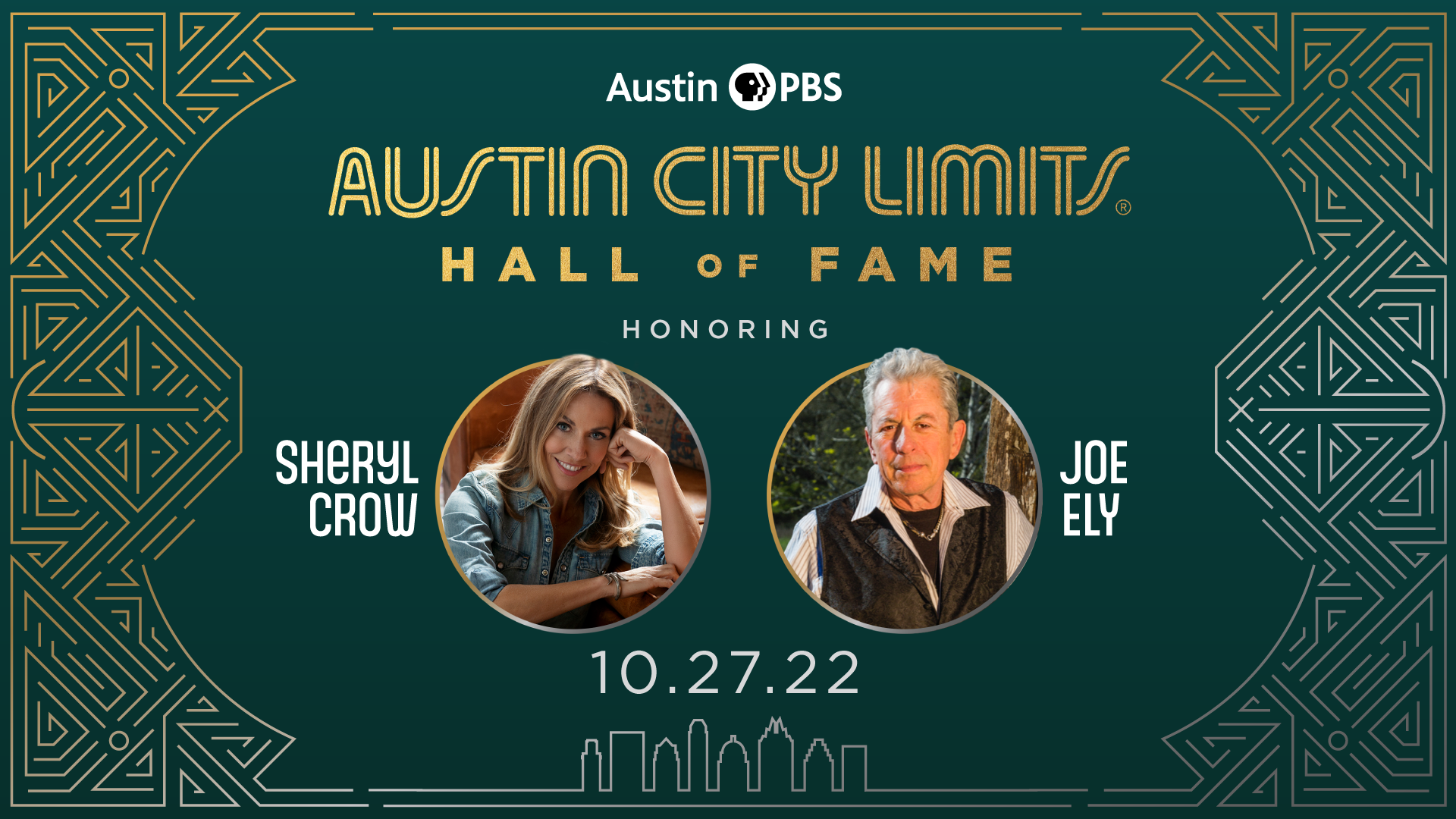 The 8th annual Austin City Limits Hall of Fame Induction and Celebration will take place October 27 honoring beloved singer, songwriter and superstar Sheryl Crow and iconic Texas music pioneer Joe Ely. An all-star lineup will salute the honorees and sponsorship opportunities are still available - don’t miss your chance to be part of this special night!
