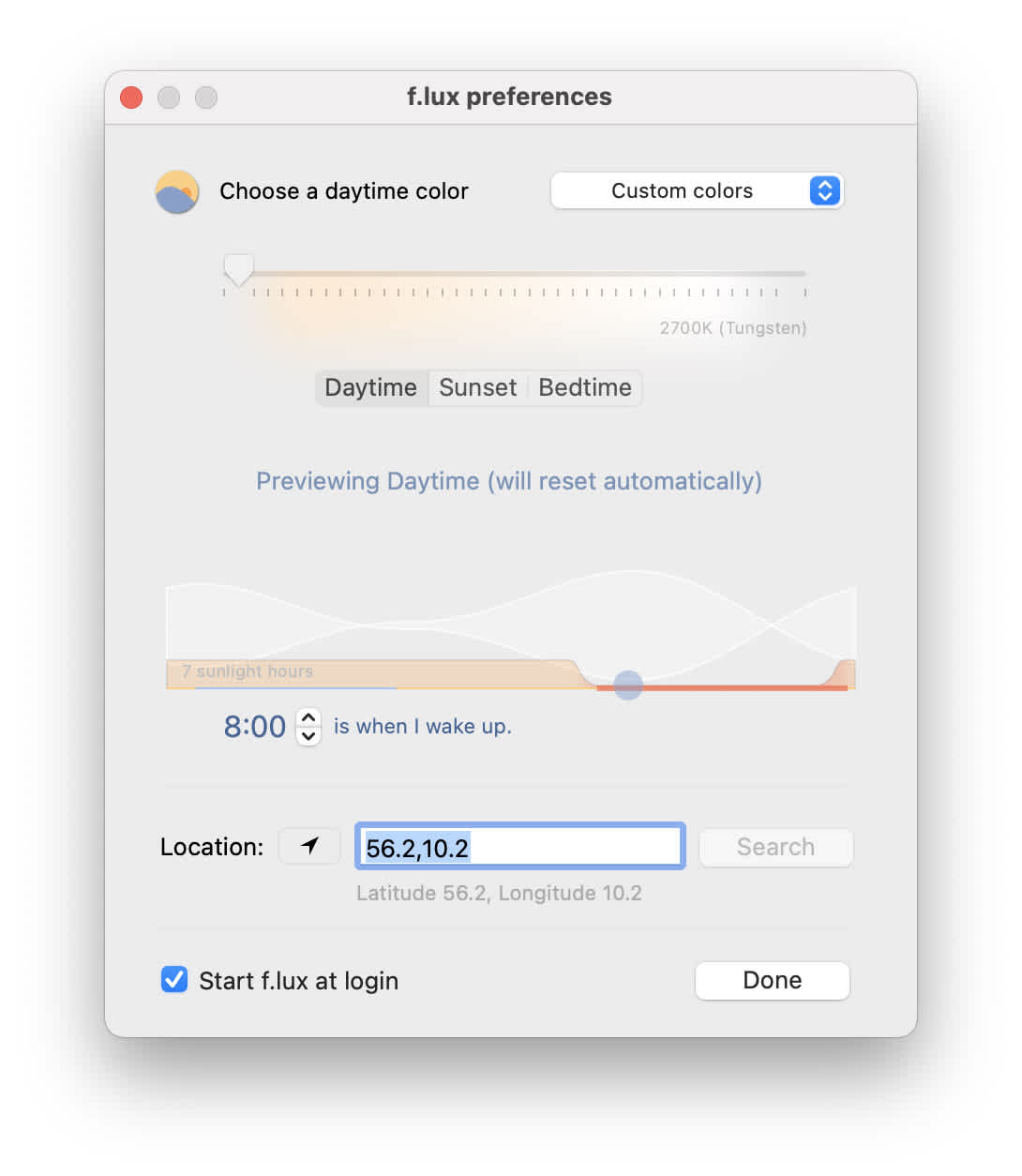 Flux settings