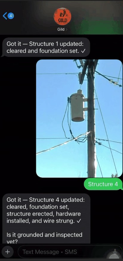 SMS based Daily Logs for Construction