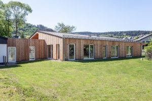 Gesunder Kindergarten von außen, Holzständerwerk