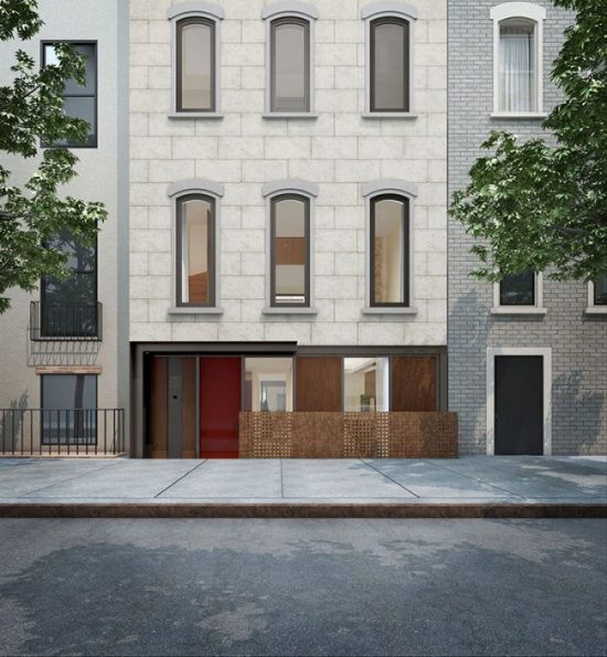 Moderne Architektur mit Holzfenstern in New York