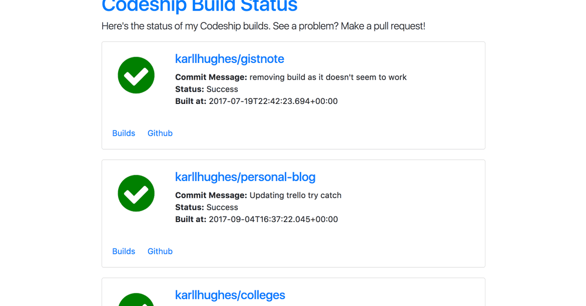 Creating a Custom Build Status Page Using Codeship API v2
