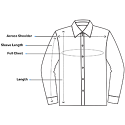 IN Mens Office-Shirts Full Sleeve Size-chart