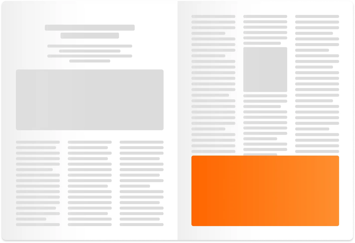 Migros Magazine third-of-a-page landscape format icon