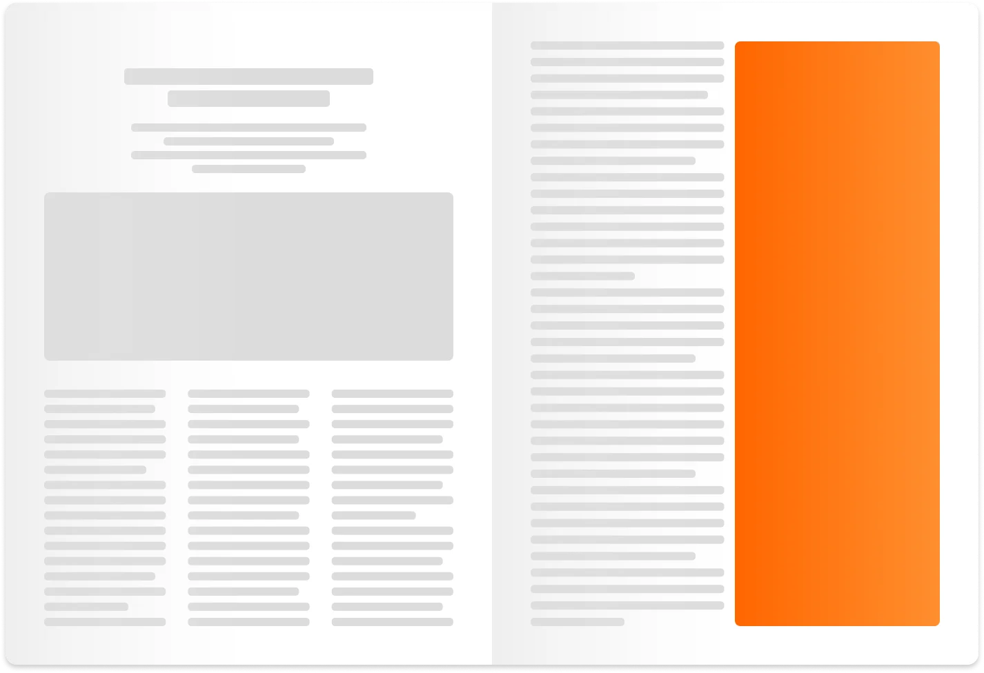 Migros Magazine half-page portrait format icon