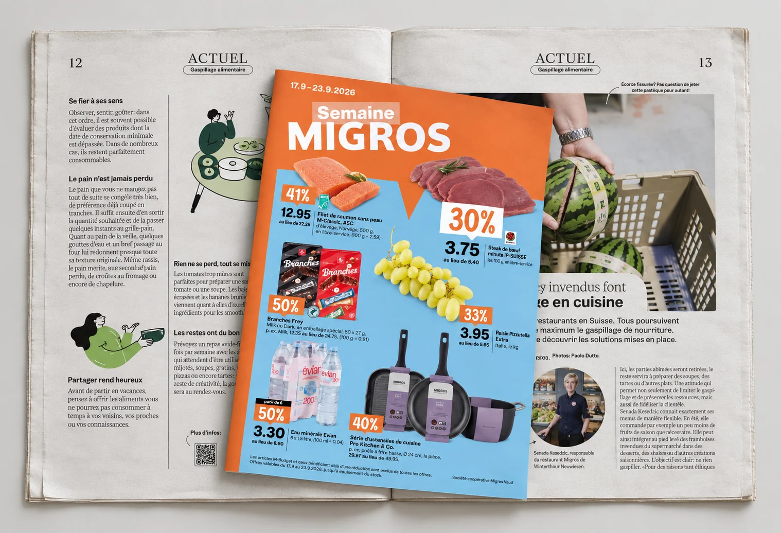 Maquette Encart Migros Magazine