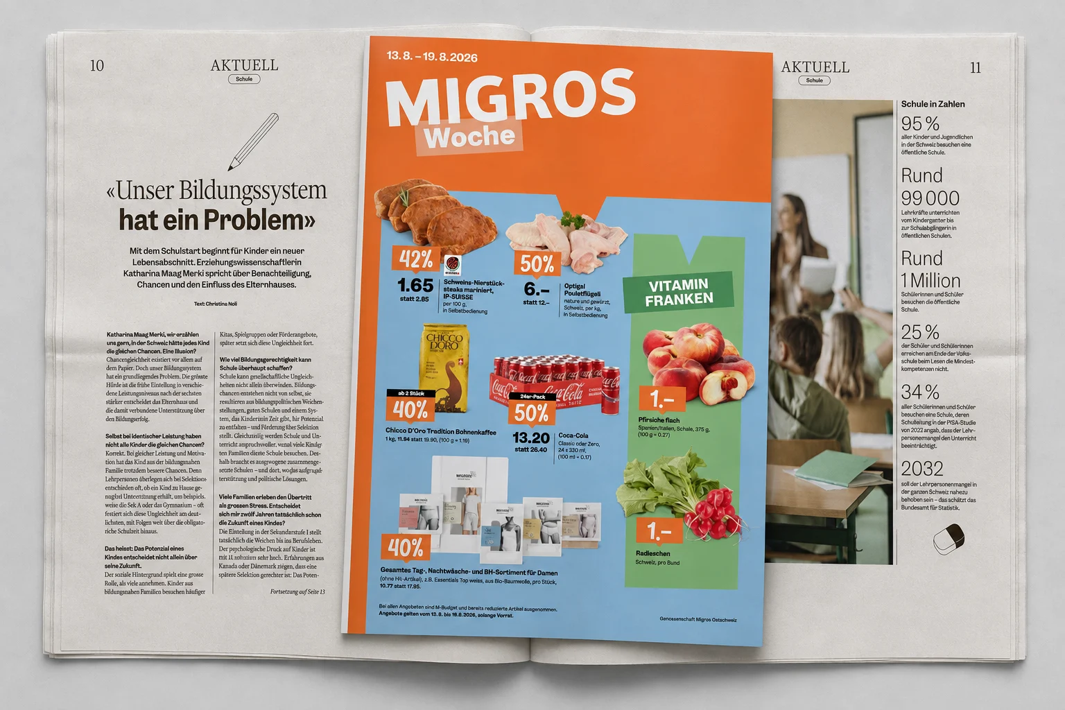 Mockup Beilage Migros-Magazin