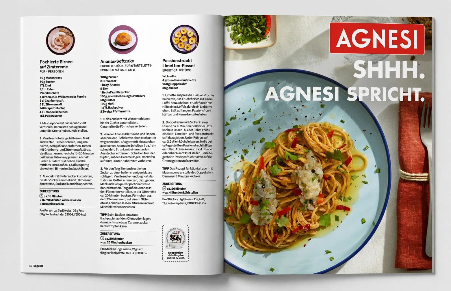 Migusto advertisement mock-up