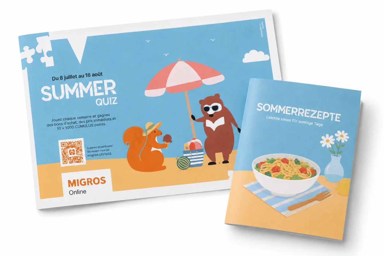 Mockup Migros-Online-Paketbeilage