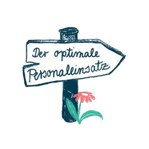 Optimaler Personaleinsatz, Schild, gastromatic