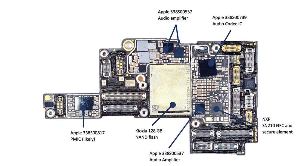 iPhone 13 Pro Max annotated PCB 2