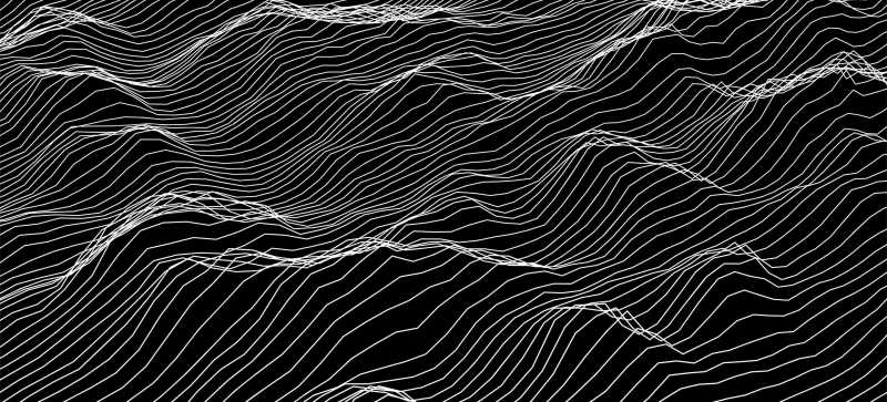 Abstract digital image of lines representing a topographic map