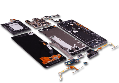 Picture of a deconstructed Google Pixel 2