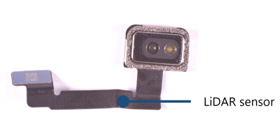 image of iPhone 12 Pro LiDAR sensor