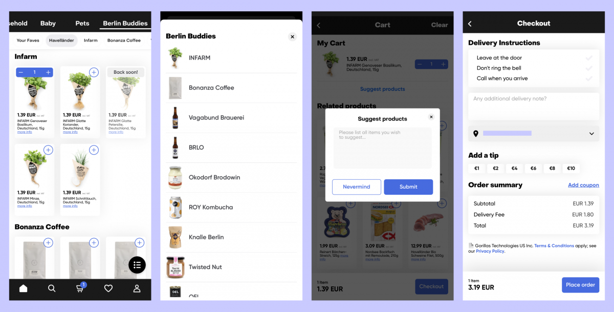 App Analysis Gorillas Checkout