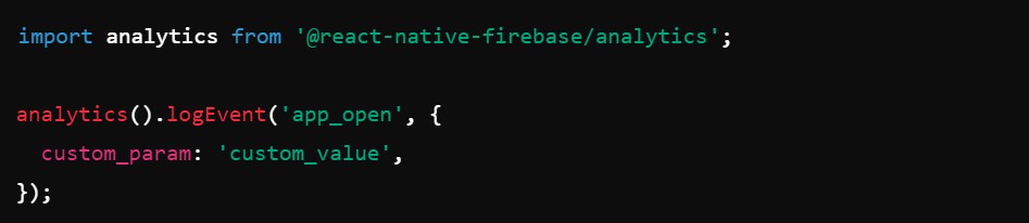 Initialize Firebase Analytics