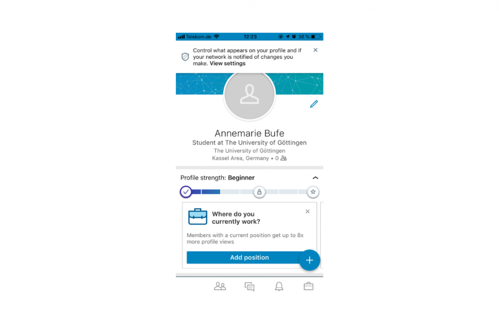 linkedin progressive app onboarding example