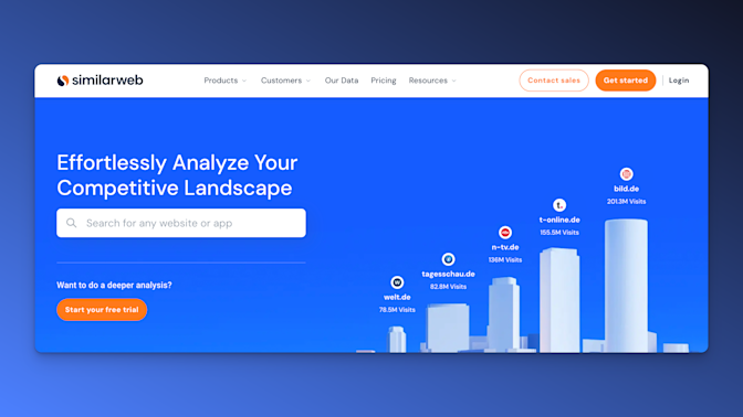 Similarweb web analytics tool
