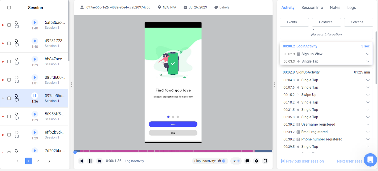 session replay product intelligence platform tool