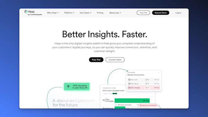 Heap Web Website analytics tool