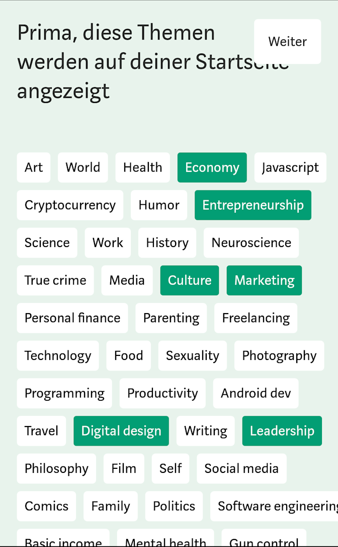 app customization example medium