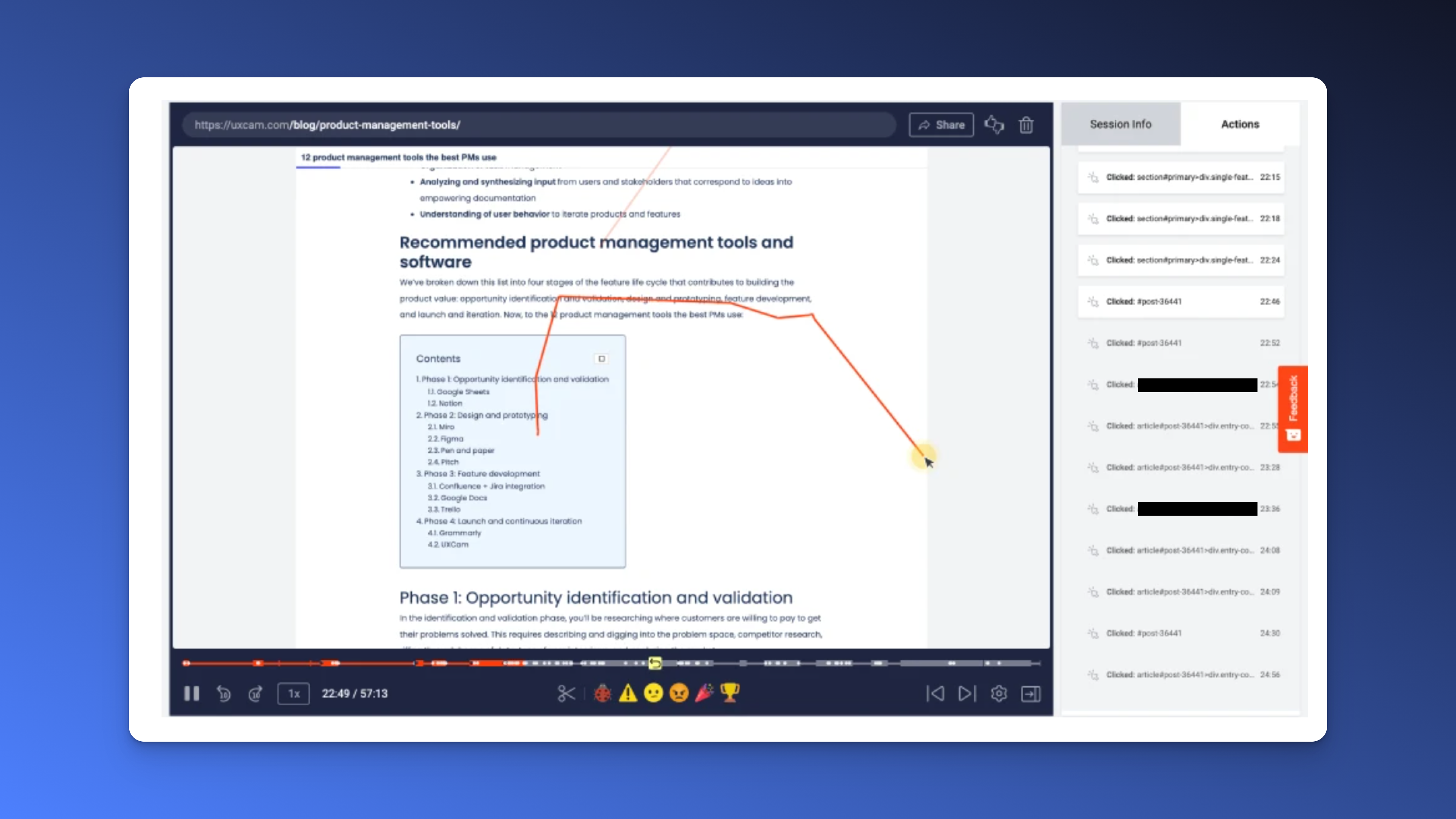 Hotjar session recording feature