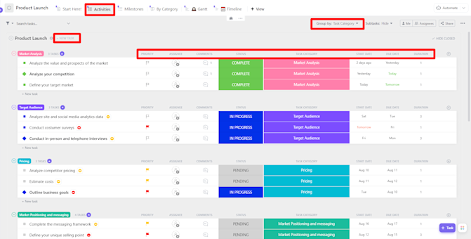 Product strategy template - clickup