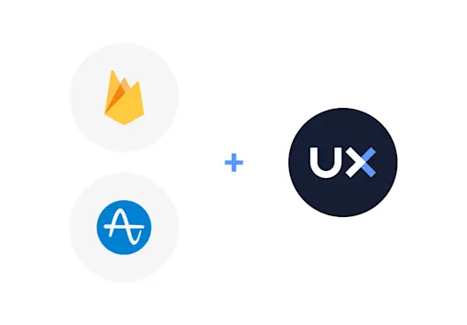 Firebase and Amplitude logos plus UXCam