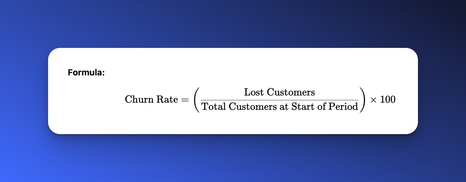 Churn rate formular