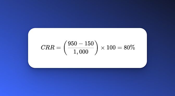CRR example - user retention metrics