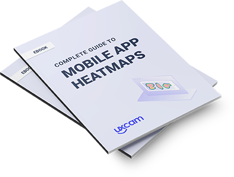 Book with title of "Complete guide to - Mobile app heatmaps"