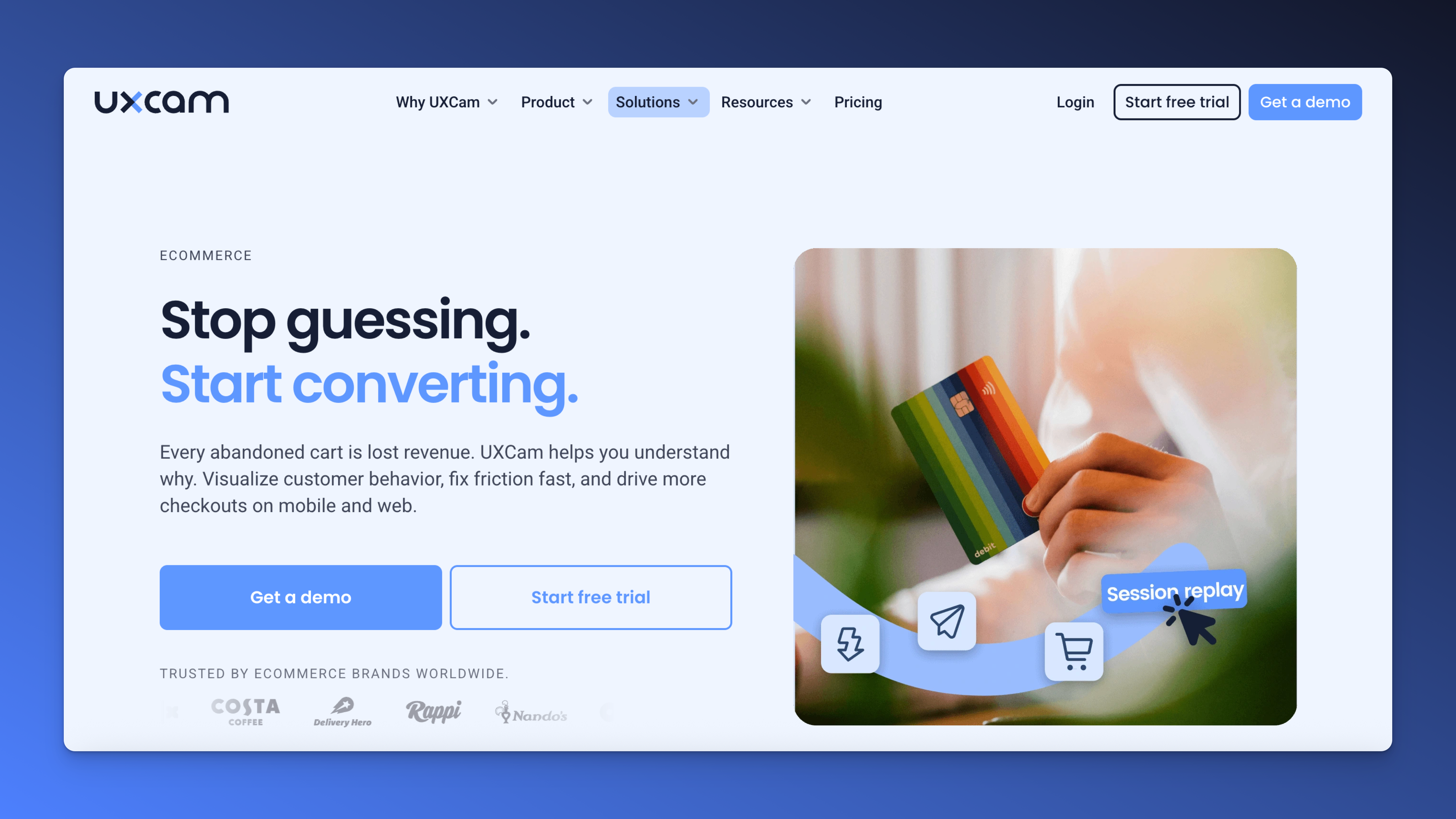 UXCam ecommerce analytics tool